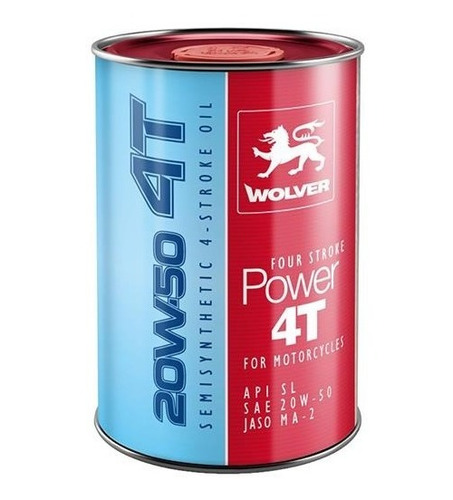 Aceite Wolver Four Stroke Power 4t 20w50 X1lt