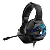 Auricular Onikuma K6 Gaming 3.5mm Luces Led Ps4 Play Pc Negro Con Azul