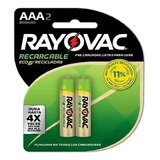 Pilas Recargables Rayovac Aaa 800 Mah Pack 2 Baterias, 1,2