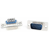 2 Conectores Conector Db15 Macho 3 Hileras 15 Pines Azul