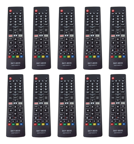 Atacado 10 Controles Remoto 8035 7045 Compativel Com Tvs LG