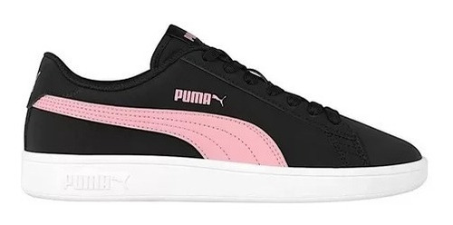 Tenis Urbano Puma Smash V2 Buck Negro Rosa Original 2712208