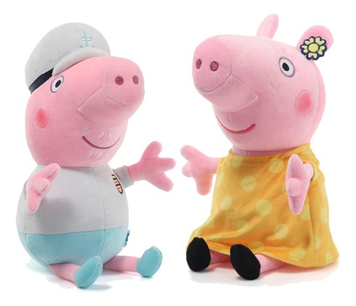 Vovô E Vovó Pig Personagens Da Família Peppa Pig Com 30 Cm