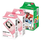 Kit Filme Instantâneo 40 Fotos Instax Fujifim Mini + Pink