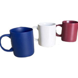 Taza Mug Cafe Te Satinada 400 Ml De Porcelana X Unid Colores