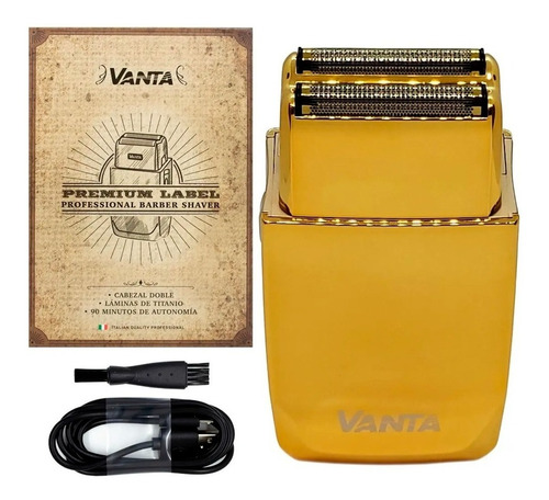 Afeitadora Vanta Premium Label Shaver Barberia Dorada Cs