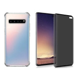 Kit Capa P/ Galaxy S10 Plus + Pelicula Fosca Privacidade