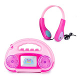 Radio Musical Portatil Juguete Para Niñas + Auriculares 