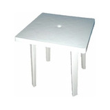 Mesa Plastica Cuadrada Blanca 70x70 Patas Desmontables