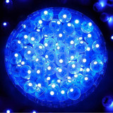 60 Mini Luces Led Globos Iluminados Decoración Perla Azul