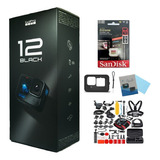 Camara Gopro Hero 12 + 64gb + Kit Accesorio + Funda + Vidrio