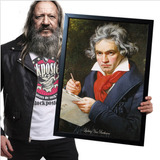 Poster Quadro Com Moldura Beethoven 05 A2 60x42cm