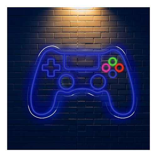 Painel Neon Led Controle Video Game Decoração Quarto Gamer 
