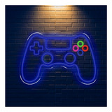 Painel Neon Led Controle Video Game Decoração Quarto Gamer 