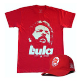 Camiseta Lula Boné Lula 2022 100% Algodão