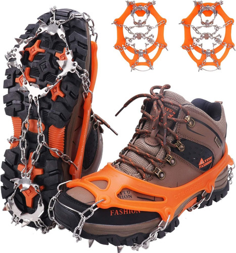 Crampones Con 19 Dientes Inox. Para Nieve O Hielo - Talle L.