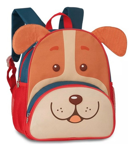 Mochila Infantil Bolsa Passeio Escolar Com Alças Cachorro