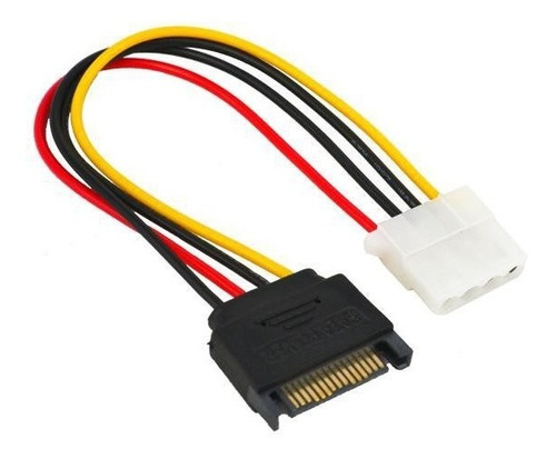 Cable Adaptador Alimentacion Sata 15 Pin Macho A Molex Ide