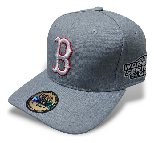 Gorra Curva Cerrada Boston Gris Claro Topquality 