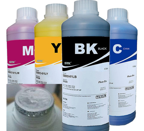 4 X 250ml Tinta Foto Plus Para Impressora Epson Tx620 Eu1000