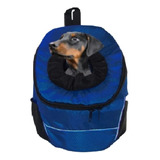 Maletin Cargador Tipo Morral Color Azul Para Mascotas