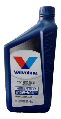 Aceite Valvoline 10w40 Premium Protection Semisintetico 1l 