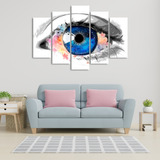 Cuadro 5 Piezas 110x80 Cm Ojo - Nelestore 