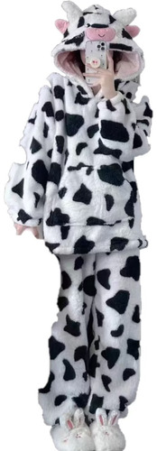 Pijama Con Estamapdo De Vacas Lecheras Versión Coreana, Cosp