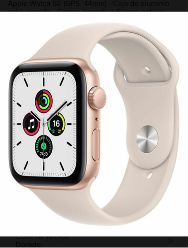 Reloj Apple Watch Se Dorado Correa Blanco Estelar