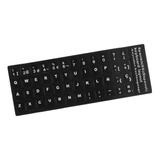 Etiquetas Para Teclado En Español Negro Con Letras Blancas