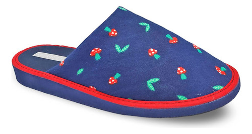 Pantuflas Chinelas Mujer Algodón Frutillas Solanas #251