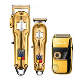 Pack 3 Maquina Kemei Profesional Afeitadora Trimmer Shaver 