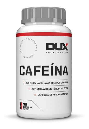 Cafeína 200mg - Pote (90 Cápsulas) - Dux Nutrition