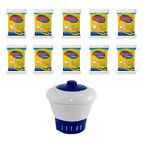 Kit Clorador Brustec 10 Pastilhas Hidroall Penta 5x1 Piscina