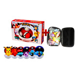 Set 6 Pokebolas Pokemon + Set 24 Figuritas Con Estuche