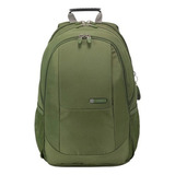 Morral Porta Pc Krimmler Color Verde V6r Diseño De La Tela Liso