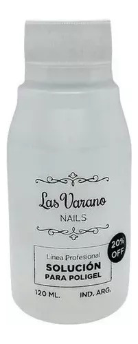 Solución Para Polygel Las Varano Uñas Esculpidas 120ml