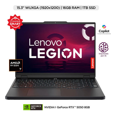 Laptop Legion 5 15AHP10 Gamer 16gb Ram 1tb Ssd Rtx 5050 Negro Lenovo | Meses sin interés