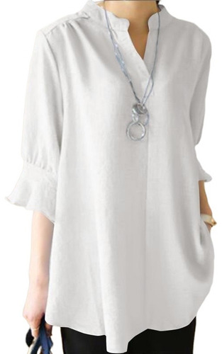 Zanzea Mujer Casual Blusas Camisas Tops Elegantes #skuh06578