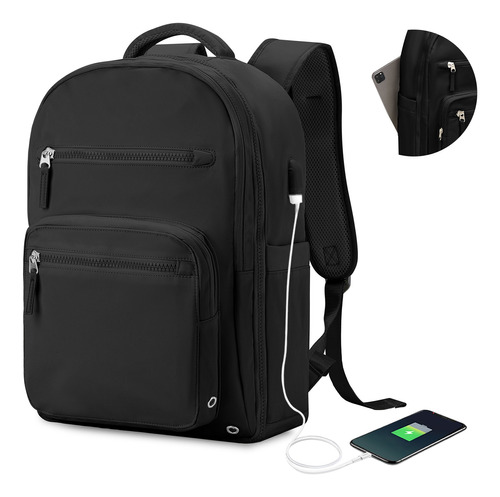 Mochila Para Avión Laptop 10kg Puerto Carga Usb Antirrobo