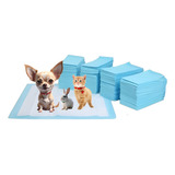 100 Pañales Sabanillas Perro Gato Mascotas 60x90 L  Roro 4 Bordes Azul  Mascotas Baño Sanitario