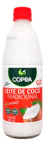 Leite De Coco Tradicional Vegano Sem Glúten 500ml Copra