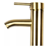 Mezcladora Monomando Para Lavabo Bronce Meer Color Dorado Oscuro