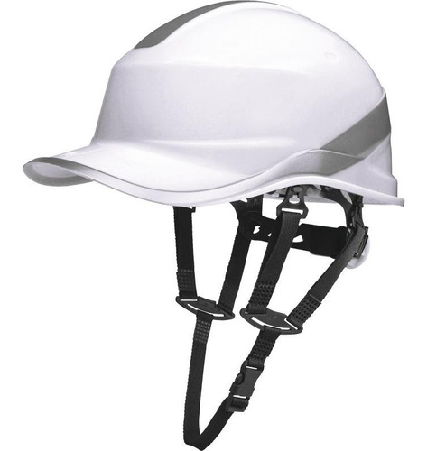 Casco Blanco Ingeniero Deportivo Reflectivo + Barbuquejo