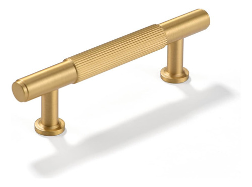 Saliseng-5 Pack Gold Kitchen Cabinet Handles, Brushed Brass 