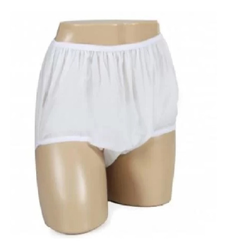 Calça/ Cueca Plastica Geriatrica Idoso Com 2 Peças Fechada M