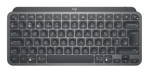 Teclado Bluetooth Logitech Master Series Mx Keys Mini Qwerty Inglés Uk Color Grafito Con Luz Blanca