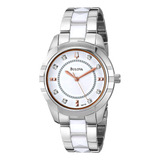 Reloj Bulova 98p135 Para Mujer Con Esfera Con Detalles De Di