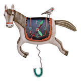 Allen P1602 Woah Horsey Reloj De Pared Con Péndulo 15,5