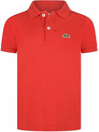 Playera Lacoste Tipo Polo Para Hombre , Original, Color Rojo